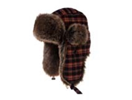 凯维帽业-冬天保暖格子雷锋帽定做-LF017