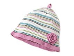 凯维帽业-女童婴儿条纹婴儿针织帽-AM008