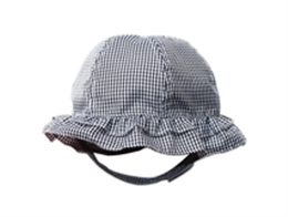 凯维帽业-儿童折边格子遮阳帽定做-RM024