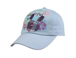 凯维帽业-儿童纯色全棉卡通棒球帽-RM065
