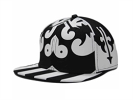 凯维帽业-设计款黑白抽象印花平板嘻哈街舞棒球帽定做-PT060