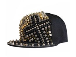 凯维帽业-2015新款柳丁珠子嘻哈街舞平板棒球帽定做-PJ062