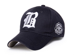 凯维帽业-帽厂订做高端纯色3D绣花LOGO六页夏季遮阳棒球帽-BM138