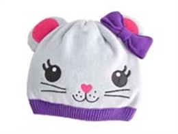 凯维帽业-可爱猫咪 针织套头帽定做RM172