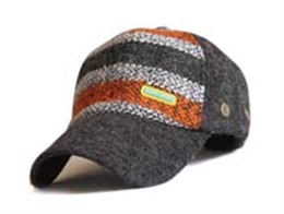 凯维帽业-新款条纹秋冬保暖毛线棒球帽BM191