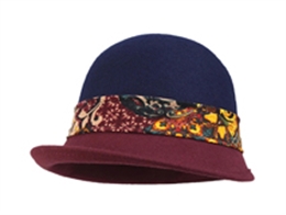 凯维帽业-女士碎花丝带羊毛新款时装帽SW031