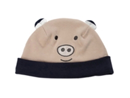凯维帽业-儿童撞色拼接卡通小熊保暖套头帽定做RM235