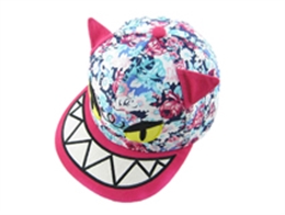 凯维帽业-儿童撞色拼接印花卡通动物棒球帽定做RM238