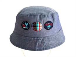 凯维帽业-儿童纯棉贴布绣两用遮阳边帽订做订制RM251