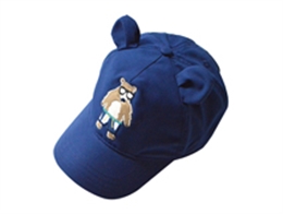 凯维帽业-儿童蓝色耳朵卡通动物五叶棒球鸭舌RM255