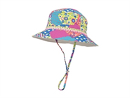 凯维帽业-儿童拼色印花碎花点点户外遮阳渔夫帽定做  RM276