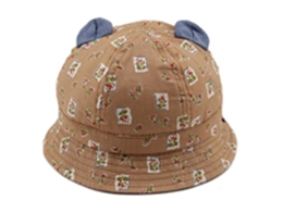 凯维帽业-儿童小耳朵印花遮阳桶帽RM284