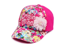 凯维帽业-女童印花字母夏季遮阳鸭舌帽外贸加工订制订做RM406