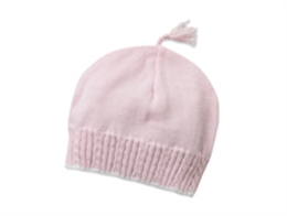 凯维帽业-粉红色儿童简约针织帽AM070