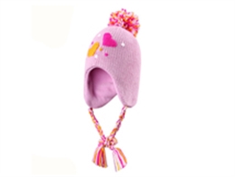 凯维帽业-可爱女童冬季针织帽定做ZM082