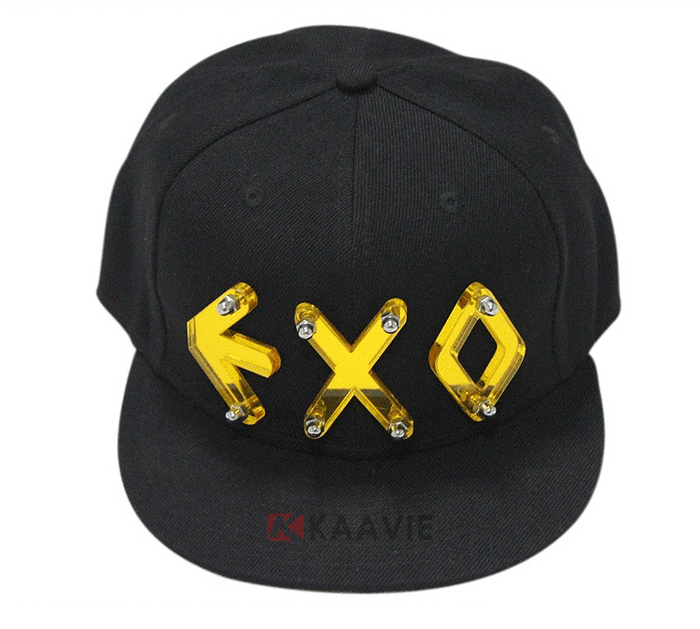 纯色柳丁EXO明星同款嘻哈平沿街舞帽定做