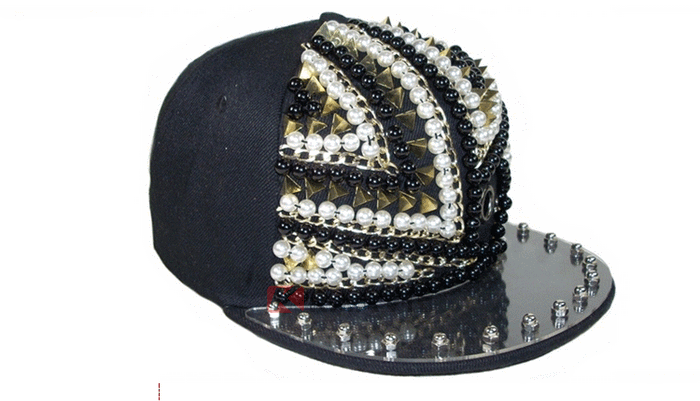 2015新款柳丁珠子嘻哈街舞平板棒球帽定做