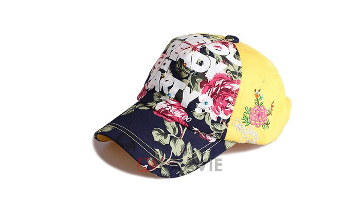 2015新款印花花朵时尚潮流鸭舌帽 春夏 女士 儿童订制