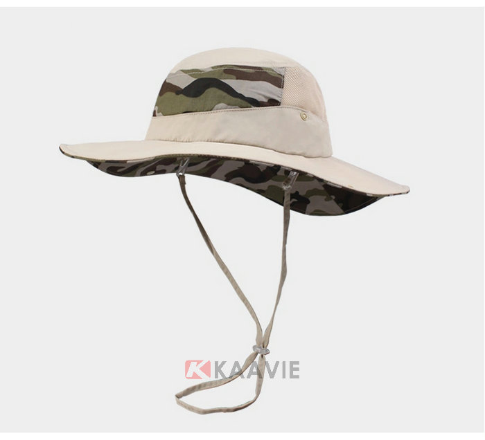 迷彩拼接户外丛林遮阳帽 渔夫帽专业生产加工订做 男士