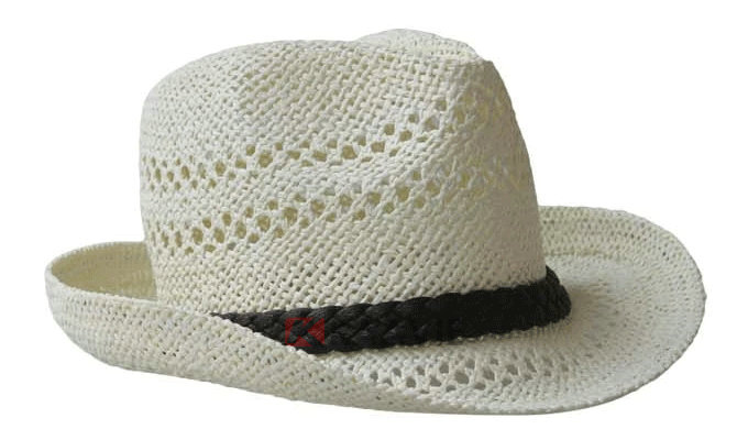 小清新款白色小编辫子镂空透气草编定型礼帽定做定制