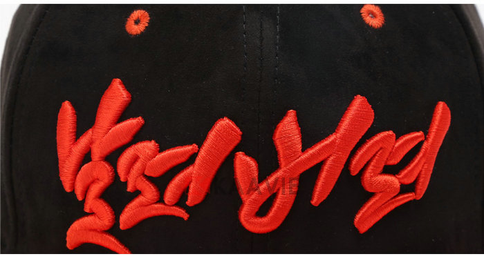 撞色拼结3D绣花字母高端平沿细嘻哈舞帽 工厂专业定制