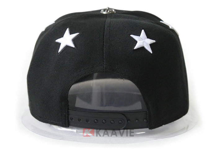 黑色骷髅头星星3D绣花新款平板嘻哈街舞帽订制订做 