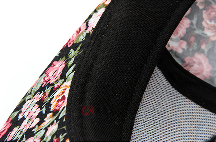 新款印花花朵时装平沿嘻哈帽 春夏遮阳 韩版订制加工 