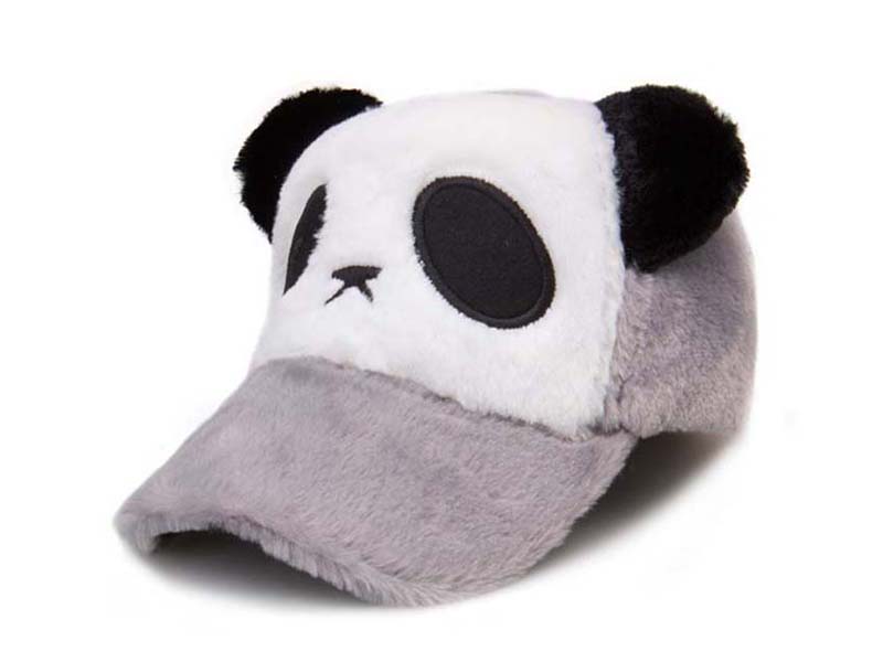 儿童冬天保暖熊猫棒球帽定做