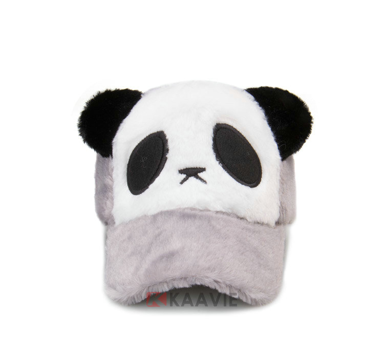 儿童冬天保暖熊猫棒球帽定做
