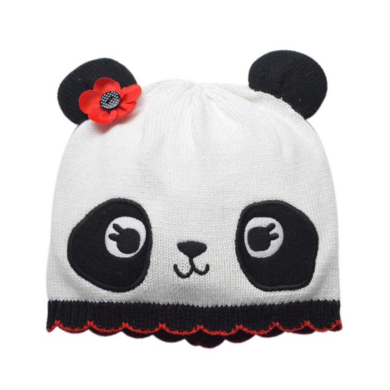 儿童熊猫针织帽定做