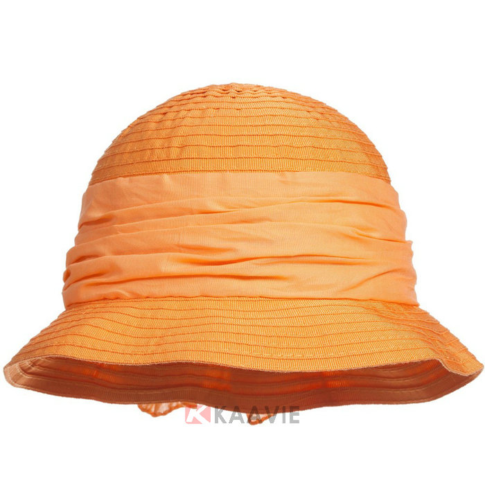 大蝴蝶结丝带条纹纯色渔夫帽 边帽 儿童 