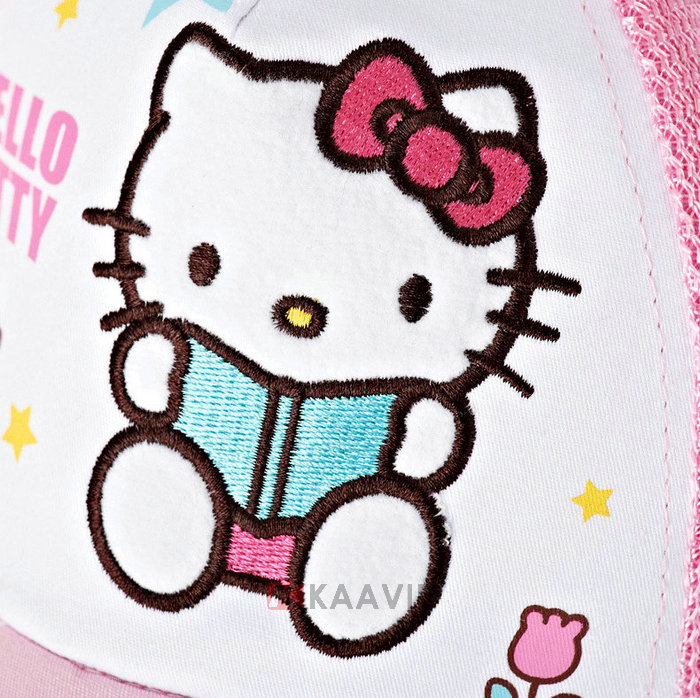 五页棒球帽外贸加工订做 Hello Kitty