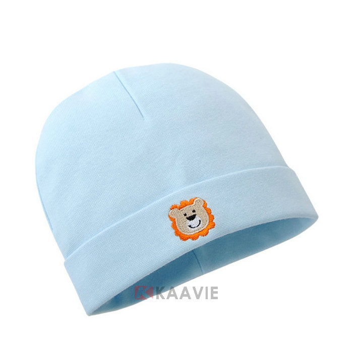 全棉绣花高端简约婴儿套头帽 全棉绣花高端简约婴儿套头帽