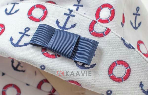 全棉婴儿印花蝴蝶结遮阳小边帽 全棉婴儿印花蝴蝶结遮阳小边帽