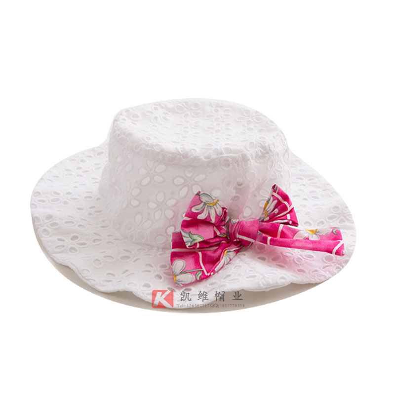 婴幼儿蝴蝶结纯棉帽子 婴幼儿蝴蝶结纯棉帽子