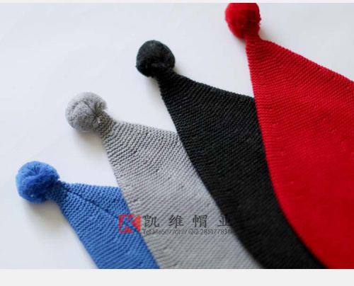 冬季纯棉单色保暖针织帽