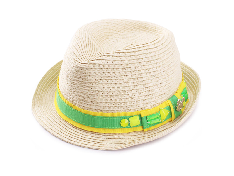 凯维帽业-儿童小清新款定型草帽RZ353
