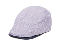 凯维帽业-新款小清新鸭舌帽条纹风定做-EM013