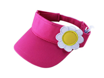 凯维帽业-女童雏菊粉红空顶帽定做-RM026