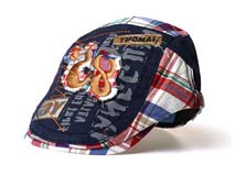 凯维帽业-复古英伦 水洗做旧儿童鸭舌帽订做-EM028