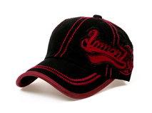凯维帽业-黑色粗线 洗水棒球帽订做-BM071