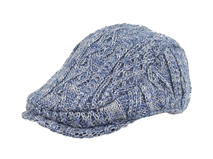 凯维帽业-纯色保暖针织鸭舌帽定做 -EM039