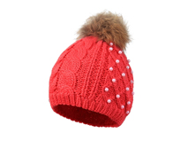 凯维帽业-新款珍珠毛毛球针织帽定做-ZM044