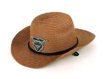 凯维帽业-纯色简约大边贴布绣花沙滩遮阳草帽定做-CZ052