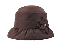 凯维帽业-2015新款纯色女士褶皱边花朵遮阳边帽订做 -YT094