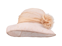 凯维帽业-女士夏季渔夫帽 装饰花 丝带拼接 纯色 广东广州帽厂 -YM118