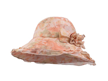 凯维帽业-新款双层装饰花碎花印花女士渔夫帽 荷叶边 外贸订做 -YM119