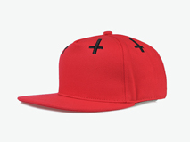 凯维帽业-韩版简约单色绣十字架新款平板帽-PM229