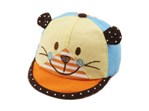 凯维帽业-婴儿小猫咪可爱点点拼色棒球帽AM046