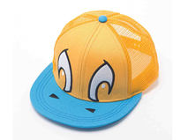 凯维帽业-撞色拼接儿童平板帽 网帽 RM228
